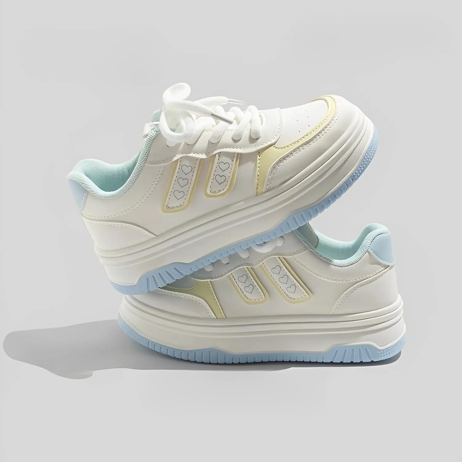 Y2k Chunky Sneakers for Women & Girls Cute Walking Shoes with Thick Sole for Travel & Gift Giving