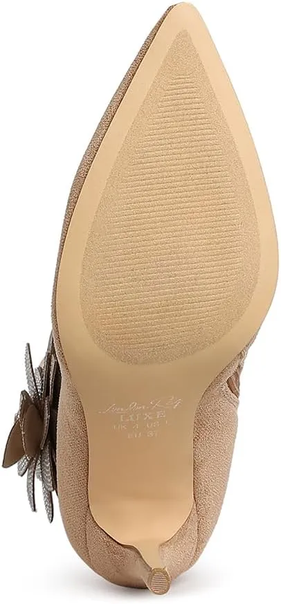 Yarrow Rhinestones Petal Detail Boots