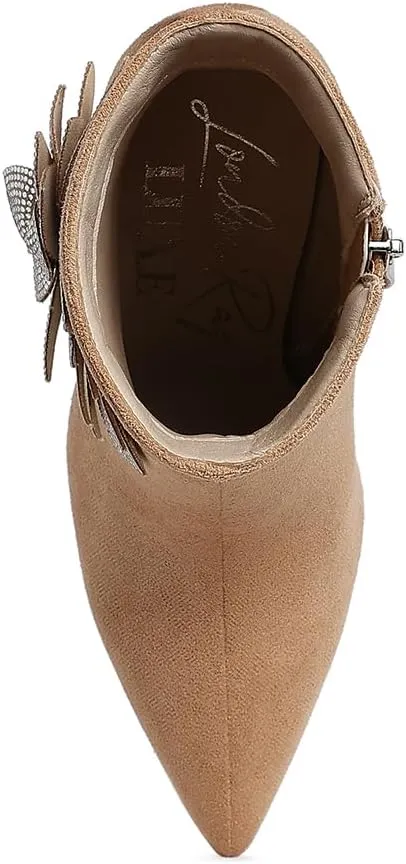 Yarrow Rhinestones Petal Detail Boots
