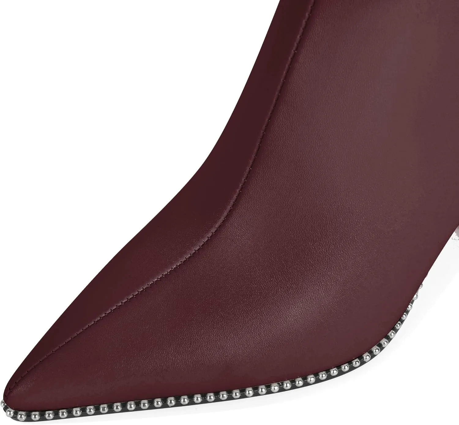 YODEKS Womens Ankle Boots 3.7 Inch Heel Chunky Boots Beaded Eyelets Buckle Strap Side Zipper Boots