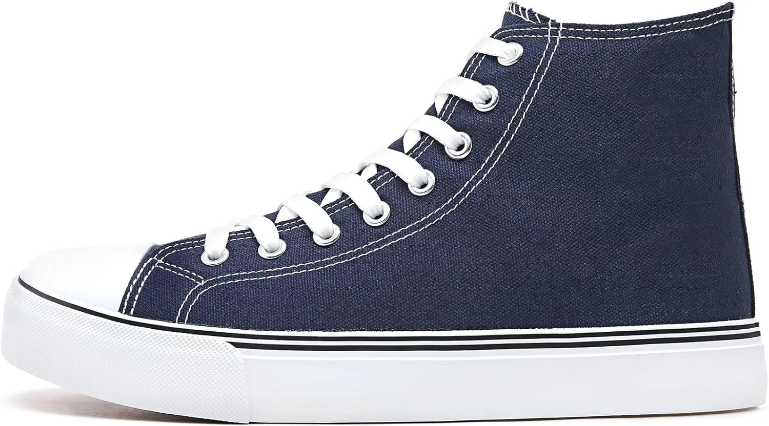 ZGR Men's High Top Canvas Sneakers Lace Up Classic Casual Walking Shoes