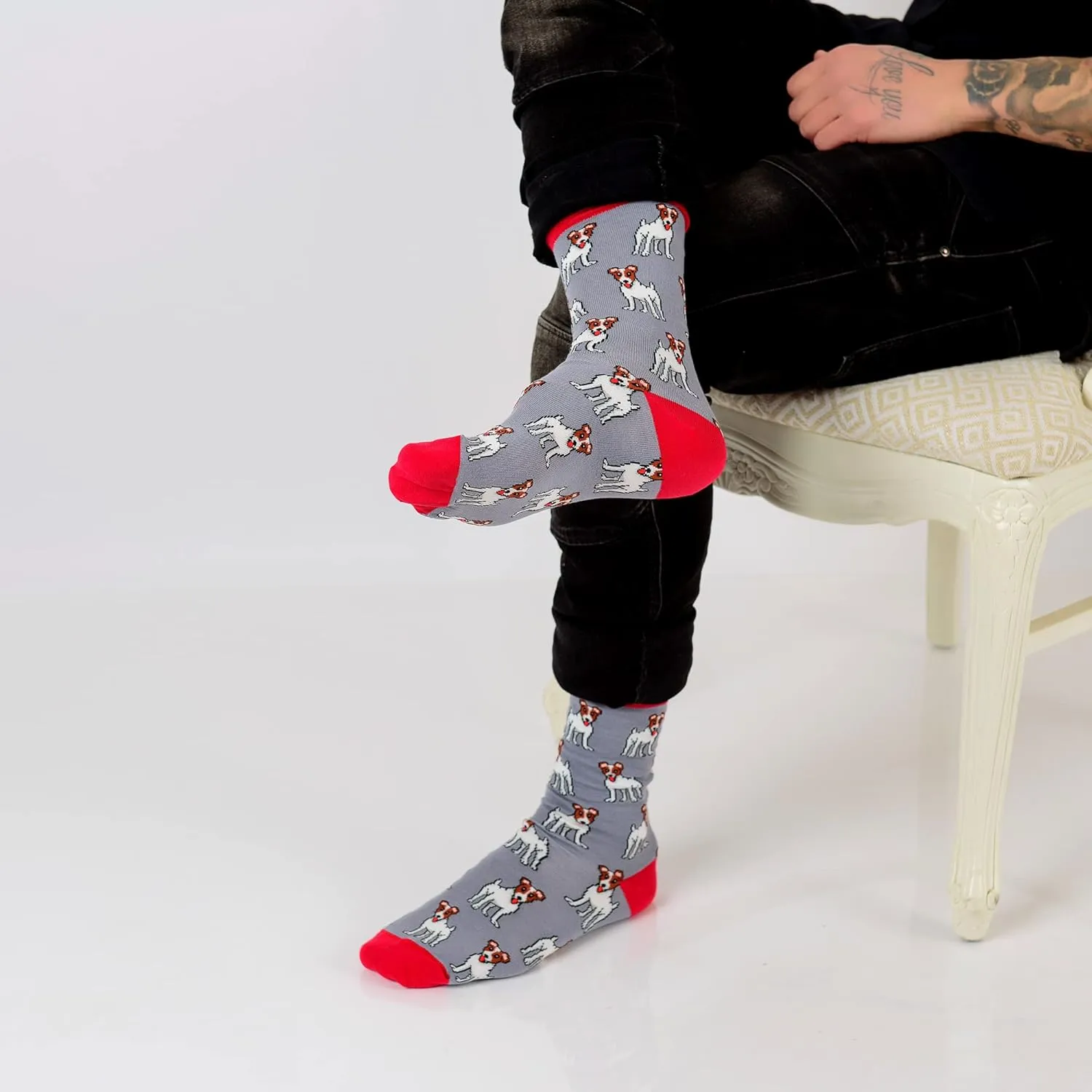 ZICCI Man Mid Calf Crew Socks Crazy Fun Cute Animals Design Casual Fancy Cotton Size 9 13 Fun Colorful Art men