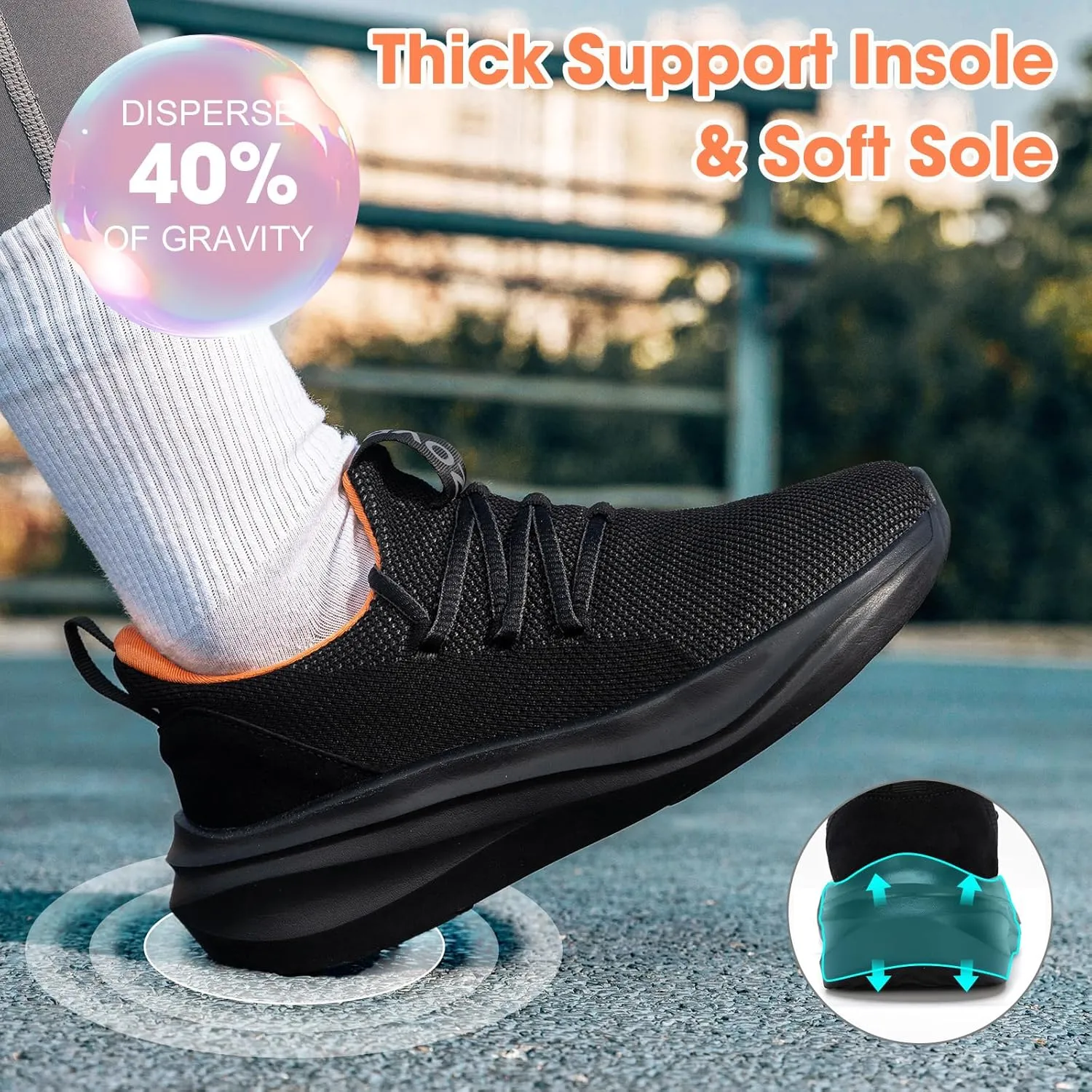 ZOVE Wide Toe Box Shoes Women Tennis Sneakers Arch Support Extra Wide Width Running Shoes for Women Walking Athletic