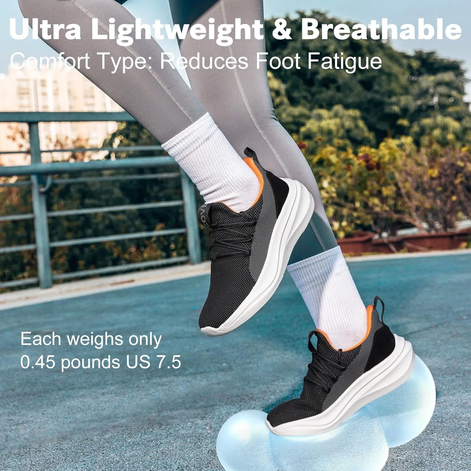 ZOVE Wide Toe Box Shoes Women Tennis Sneakers Arch Support Extra Wide Width Running Shoes for Women Walking Athletic