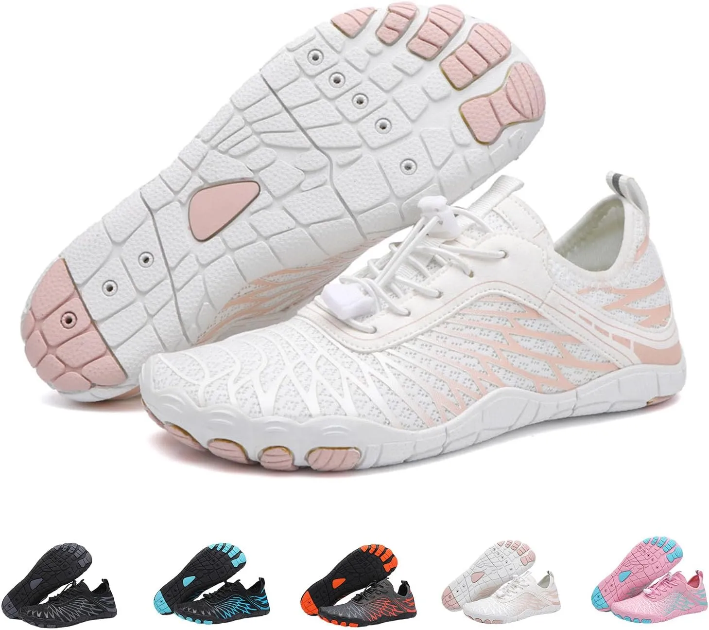 Zureto Hike Barefoot Footwear for Womens Mens, Unisex Waterproof Non-Slip Trail Running Barefoot Shoes Sandals