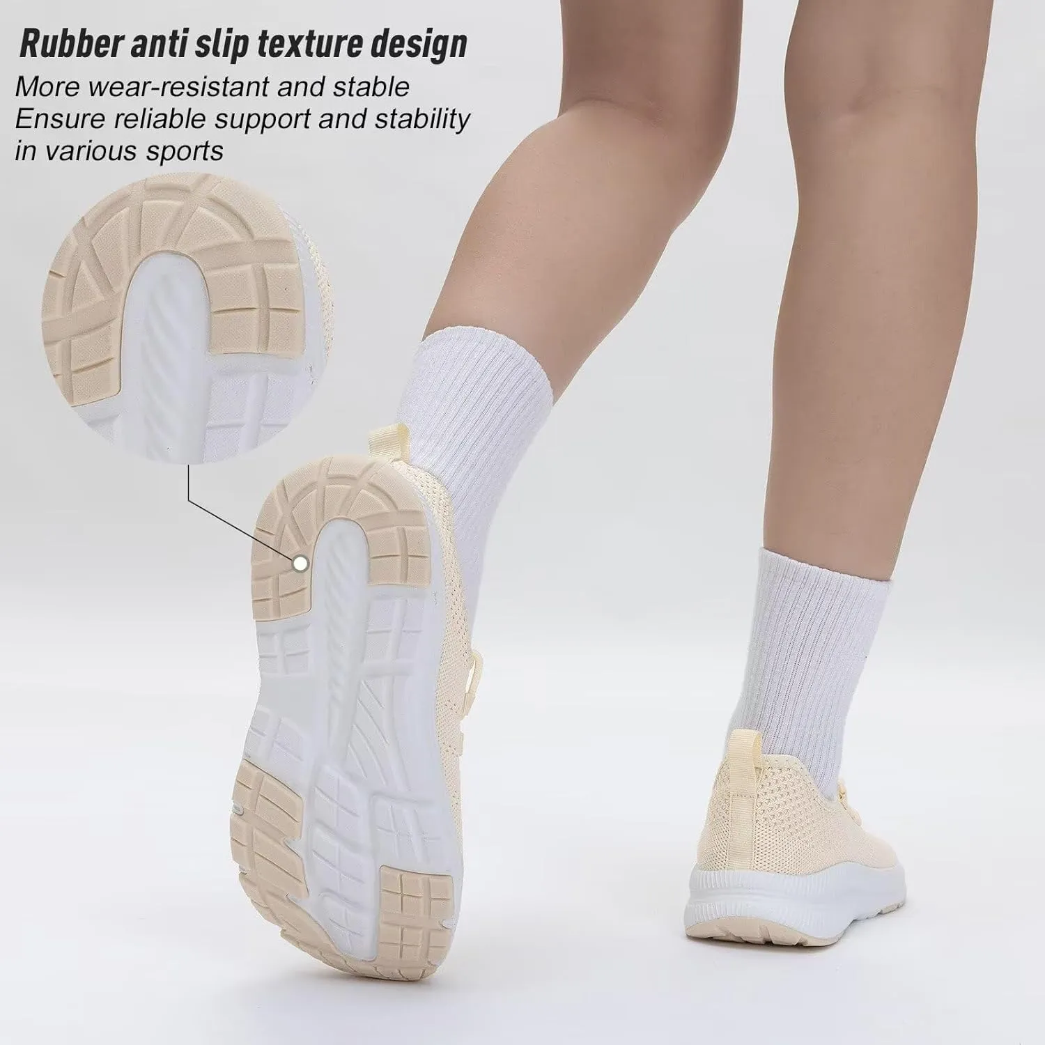 ZYEN Wide Toe Box Shoes Women Non-Slip Ultra Light Running Sneakers Extra Wide Feet Arch Support Walking Shoes Tennis Diabetes Breathable Gym Workouts 6-12