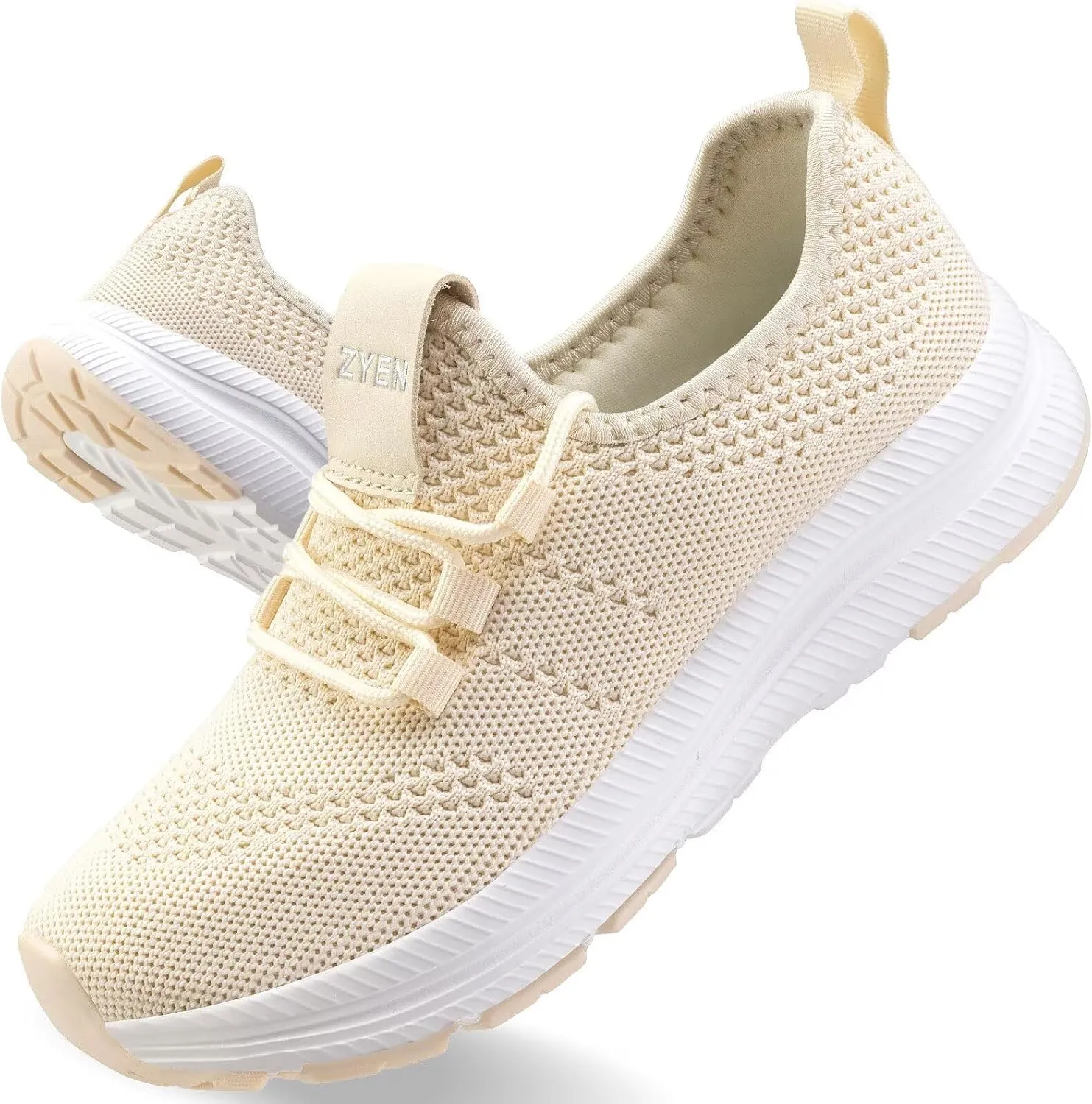 ZYEN Wide Toe Box Shoes Women Non-Slip Ultra Light Running Sneakers Extra Wide Feet Arch Support Walking Shoes Tennis Diabetes Breathable Gym Workouts 6-12